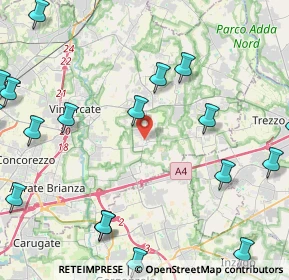 Mappa Via I Maggio, 20876 Ornago MB, Italia (6.262)