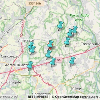 Mappa Via Santuario, 20876 Ornago MB, Italia (3.32583)