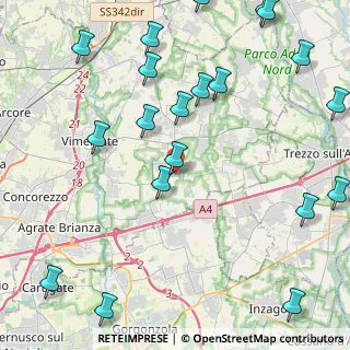 Mappa Via Santuario, 20876 Ornago MB, Italia (5.86)