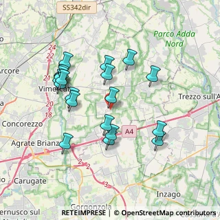 Mappa Via Santuario, 20876 Ornago MB, Italia (3.561)