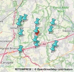 Mappa Via Santuario, 20876 Ornago MB, Italia (3.38308)