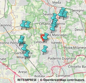 Mappa Via Cesare Battisti, 20812 Limbiate MB, Italia (3.694)