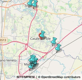 Mappa Via dei Bersaglieri, 31032 Casale sul Sile TV, Italia (4.67083)