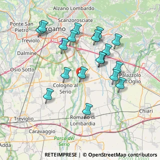 Mappa Via Dante A., 24050 Ghisalba BG, Italia (7.55)
