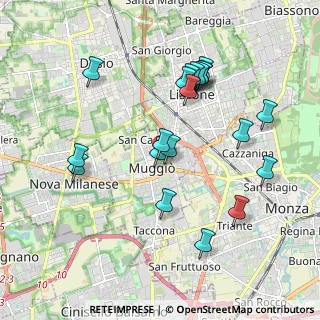 Mappa Via Casati Alfonso, 20835 Muggiò MB, Italia (1.911)