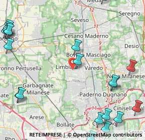 Mappa Via Lombardia, 20812 Limbiate MB, Italia (6.5615)