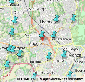 Mappa Via IV Novembre, 20835 Muggiò MB, Italia (2.9425)