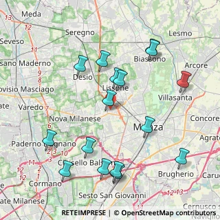 Mappa Via IV Novembre, 20835 Muggiò MB, Italia (4.37313)