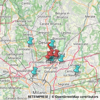 Mappa Via IV Novembre, 20835 Muggiò MB, Italia (5.43091)