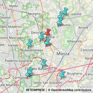 Mappa Via G. Oberdan, 20835 Muggiò MB, Italia (4.22545)