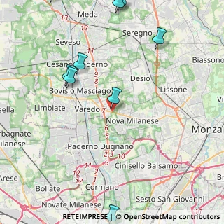 Mappa Via Circonvallazione, 20039 Varedo MB, Italia (6.89214)