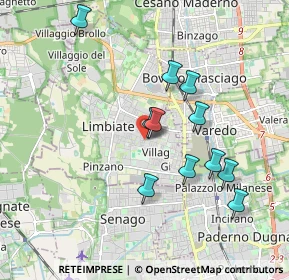 Mappa Via Attilio Regolo, 20812 Limbiate MB, Italia (1.71273)