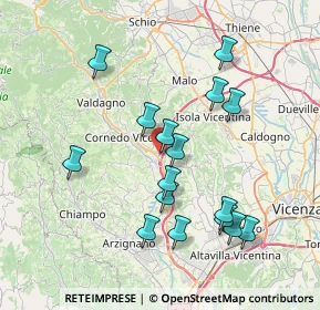 Mappa Via Nicolò Zamperetti, 36073 Cornedo Vicentino VI, Italia (7.3475)