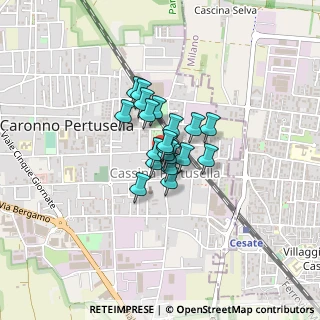 Mappa Via Pio XI, 21042 Caronno Pertusella VA, Italia (0.2075)