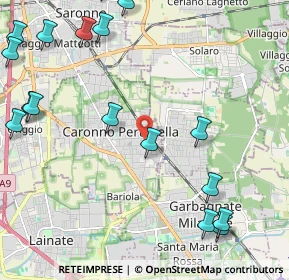 Mappa Via Pio XI, 21042 Caronno Pertusella VA, Italia (3.05368)