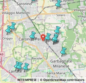 Mappa Via Pio XI, 21042 Caronno Pertusella VA, Italia (2.34133)