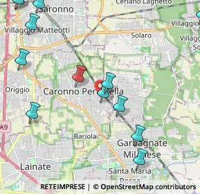 Mappa Via Pio XI, 21042 Caronno Pertusella VA, Italia (2.76615)