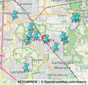 Mappa Via Pio XI, 21042 Caronno Pertusella VA, Italia (1.90417)