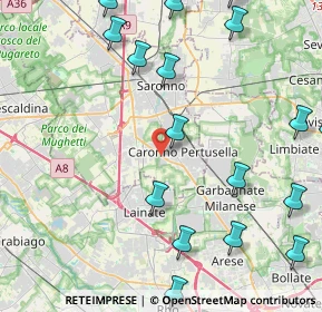 Mappa Via Lura, 21042 Caronno Pertusella VA, Italia (6.097)