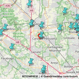 Mappa Via Lura, 21042 Caronno Pertusella VA, Italia (6.454)