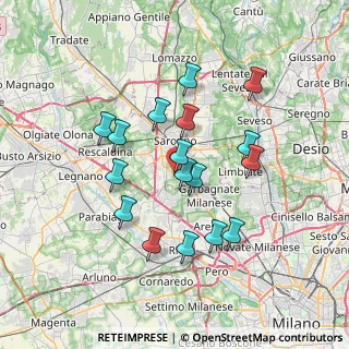Mappa Via Lura, 21042 Caronno Pertusella VA, Italia (6.38529)