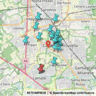 Mappa Via Lura, 21042 Caronno Pertusella VA, Italia (1.3935)
