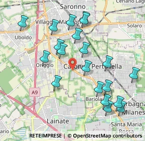 Mappa Via Lura, 21042 Caronno Pertusella VA, Italia (2.098)