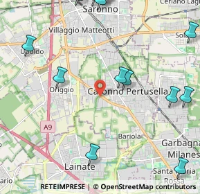 Mappa Via Lura, 21042 Caronno Pertusella VA, Italia (2.93286)