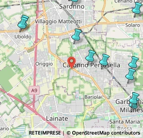 Mappa Via Lura, 21042 Caronno Pertusella VA, Italia (3.08)