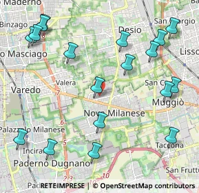 Mappa Via Marzabotto, 20834 Nova Milanese MB, Italia (2.59444)
