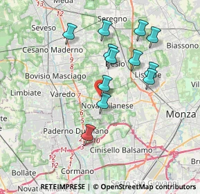 Mappa Via Marzabotto, 20834 Nova Milanese MB, Italia (3.345)