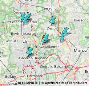 Mappa Via Marzabotto, 20834 Nova Milanese MB, Italia (3.38727)