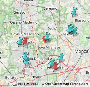 Mappa Via Marzabotto, 20834 Nova Milanese MB, Italia (4.37917)
