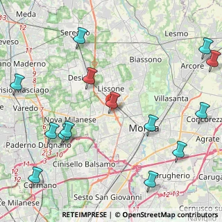 Mappa Via Gabriele D'Annunzio, 20053 Muggiò MB, Italia (5.63143)