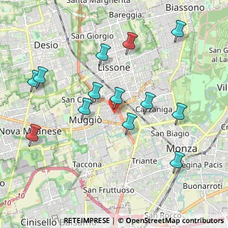 Mappa Via Gabriele D'Annunzio, 20053 Muggiò MB, Italia (2.09154)