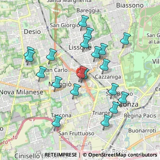 Mappa Via Gabriele D'Annunzio, 20053 Muggiò MB, Italia (1.9545)