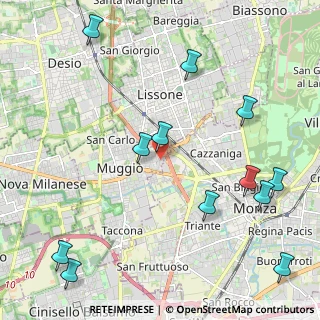 Mappa Via Gabriele D'Annunzio, 20053 Muggiò MB, Italia (2.715)