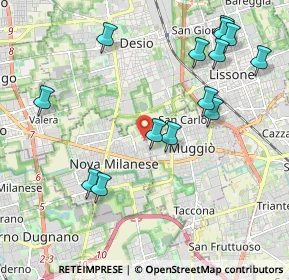 Mappa Via Messina, 20834 Nova Milanese MB, Italia (2.28214)