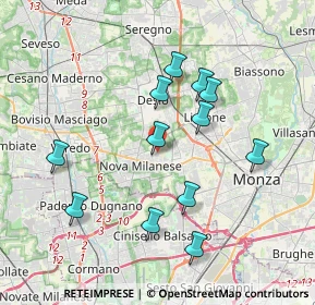 Mappa Via Messina, 20834 Nova Milanese MB, Italia (3.59583)