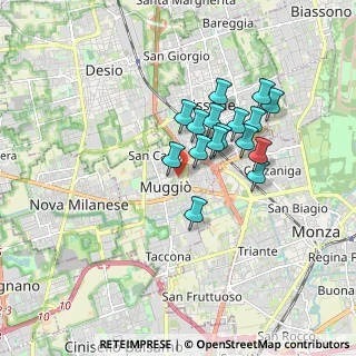 Mappa Via Cristoforo Colombo, 20835 Muggiò MB, Italia (1.39813)