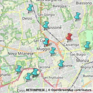 Mappa Via Cristoforo Colombo, 20835 Muggiò MB, Italia (2.61667)