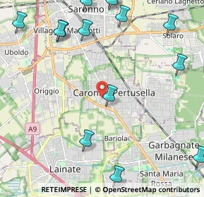 Mappa Via N. Sauro, 21042 Caronno Pertusella VA, Italia (3.006)