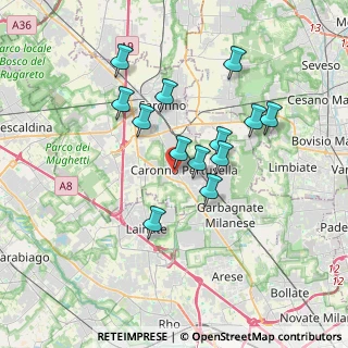 Mappa Via N. Sauro, 21042 Caronno Pertusella VA, Italia (3.09308)