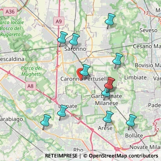 Mappa Via N. Sauro, 21042 Caronno Pertusella VA, Italia (4.31583)