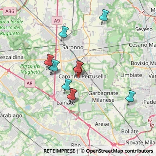 Mappa Via N. Sauro, 21042 Caronno Pertusella VA, Italia (3.21455)