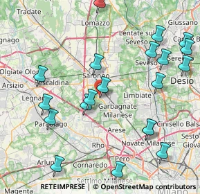 Mappa Via N. Sauro, 21042 Caronno Pertusella VA, Italia (9.695)