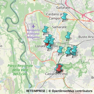 Mappa Via Fiume, 21015 Lonate Pozzolo VA, Italia (3.42813)