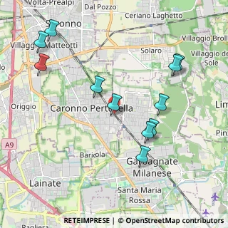 Mappa Via Monte Rosso, 21042 Caronno Pertusella VA, Italia (2.18)