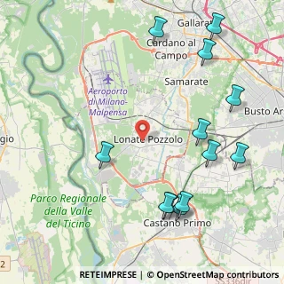 Mappa Via Santa Savina, 21015 Lonate Pozzolo VA, Italia (5.1025)