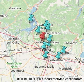 Mappa Via Larga, 25064 Gussago BS, Italia (9.70636)